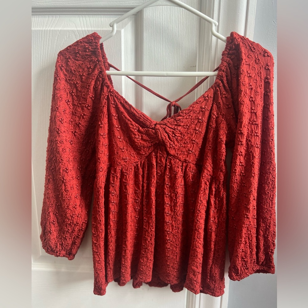American Eagle Outfitters Long-sleeve Babydoll Top - Small